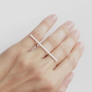Sterling Silver Minimalist Bar Ring Size 4.5